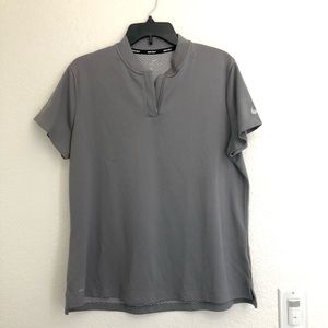 Grey Collarless Nike Golf Polo 🏌🏻‍♀️
